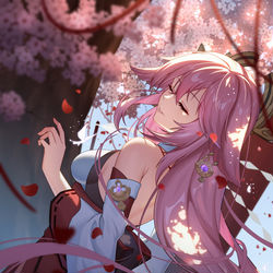 This is a pixiv picture whose title is 叶隙间洒落的阳光.
