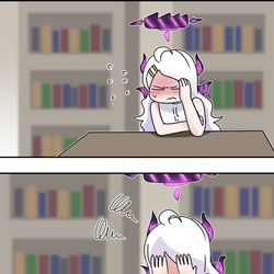This is a pixiv picture whose title is 책상 Desk.