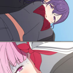 This is a pixiv picture whose title is 空が半分しか見えないえむ.
