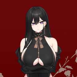 This is a pixiv picture whose title is 🖤.