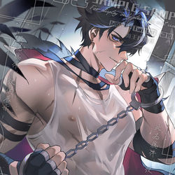 This is a pixiv picture whose title is 公爵大人刚被捆完现在又被拷住了怎么办.