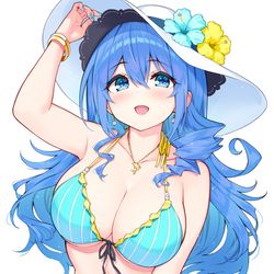 This is a pixiv picture whose title is 水着藍さん.