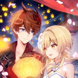 This is a pixiv picture whose title is 【タル蛍】海灯祭デート🐳✨【chilumi】.