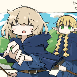 This is a pixiv picture whose title is two.