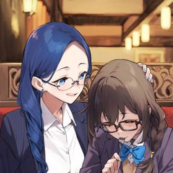 This is a pixiv picture whose title is 近視の姉＃148.