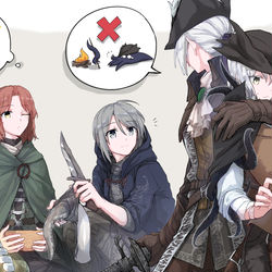 This is a pixiv picture whose title is Elden Ring & Bloodborne log.