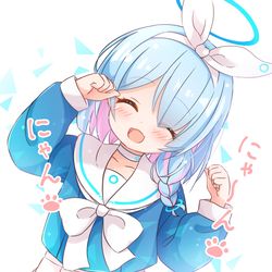 This is a pixiv picture whose title is 猫の手アロナちゃん.