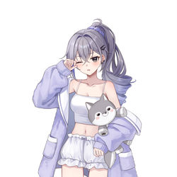 This is a pixiv picture whose title is 銀狼.