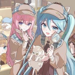 This is a pixiv picture whose title is Detective Cat Robe.