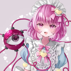 This is a pixiv picture whose title is ハートメイドさとり様.