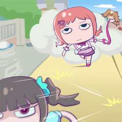 This is a pixiv picture whose title is 犬飼一番乗り.