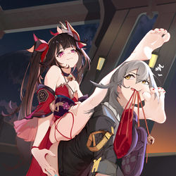 This is a pixiv picture whose title is (∩•̀ω•́)⊃-⭐⋆.