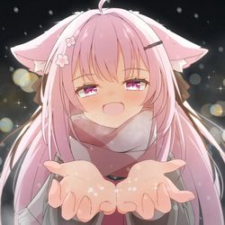 This is a pixiv picture whose title is 見て見て！雪！.