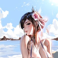 This is a pixiv picture whose title is Tifa swimsuit.