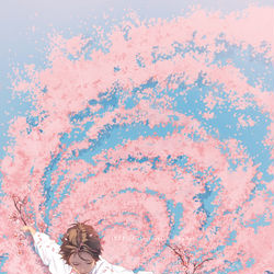 This is a pixiv picture whose title is 空を流す.