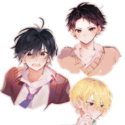 This is a pixiv picture whose title is となりの怪物くん.