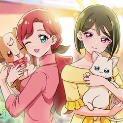 This is a pixiv picture whose title is お母さんと一緒.