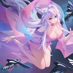 This is a pixiv picture whose title is 去天上看鹊桥.