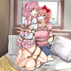 This is a pixiv picture whose title is COM - Natsuki and Sayori.