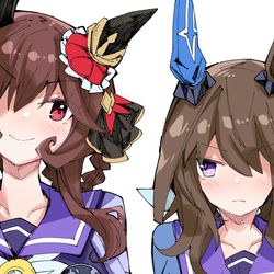 This is a pixiv picture whose title is ジェンティル様とアヤベさん.