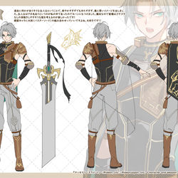 This is a pixiv picture whose title is 『マーセナリーズラメント』キャラクターデザイン.