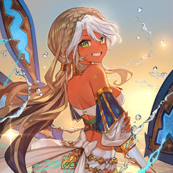 This is a pixiv picture whose title is ふりむきアンドロメダ.
