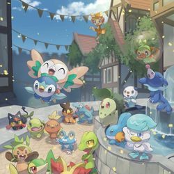 This is a pixiv picture whose title is ポケモン28周年おめでとう🎉.