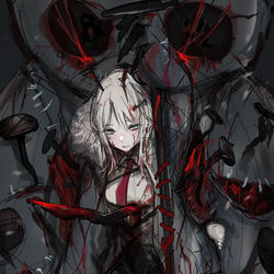 This is a pixiv picture whose title is 呪いの釘ファウスト.
