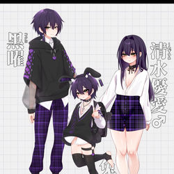 This is a pixiv picture whose title is 繪型人設圖.