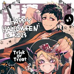 This is a pixiv picture whose title is ジャズリド🎃🦇🕸2023.
