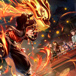 This is a pixiv picture whose title is 海灯祭、お疲れさまでした！.