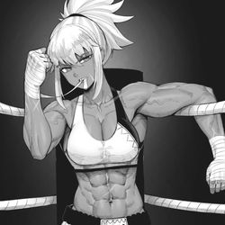 This is a pixiv picture whose title is Buff fighter girl.