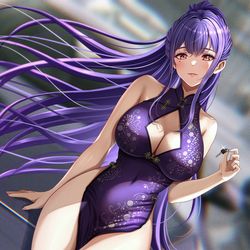 This is a pixiv picture whose title is チャイナドレスのお姉さん.