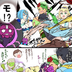 This is a pixiv picture whose title is 数年後のアローラ主人公に負けるモモワロウ.