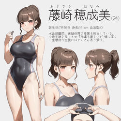 This is a pixiv picture whose title is 水泳部顧問の先生、簡単なキャラ表.