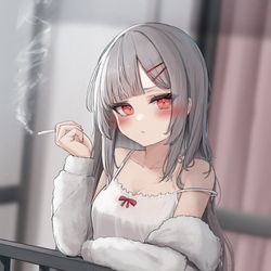 This is a pixiv picture whose title is 🚬.