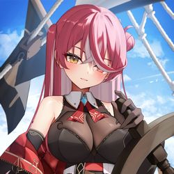 This is a pixiv picture whose title is 「旅の始まり」.