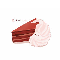 This is a pixiv picture whose title is 生クリームとチョコレートケーキ.
