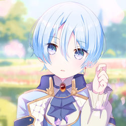 This is a pixiv picture whose title is ショートの奏ちゃん💙.