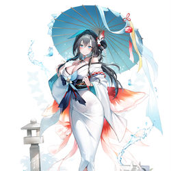 This is a pixiv picture whose title is 静かな池のフラン.