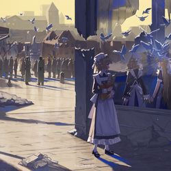 This is a pixiv picture whose title is 破片の向こうにある記憶.