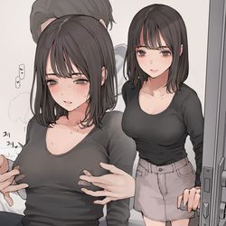This is a pixiv picture whose title is 近所の若妻.