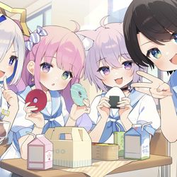This is a pixiv picture whose title is お昼休み🙌.