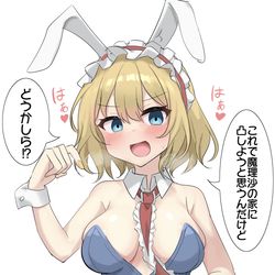 This is a pixiv picture whose title is 魔理沙が好きすぎるバニーアリス.