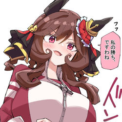 This is a pixiv picture whose title is 見下ろすジェンティルドンナ.