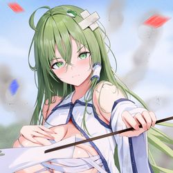 This is a pixiv picture whose title is sanae.