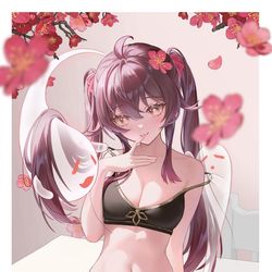 This is a pixiv picture whose title is 营业中的胡桃：往生堂 50%OFF！.