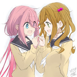 This is a pixiv picture whose title is なでしこちゃん＆犬子ちゃん誕生日.