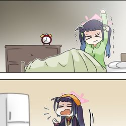 This is a pixiv picture whose title is 기생충 Parasites.