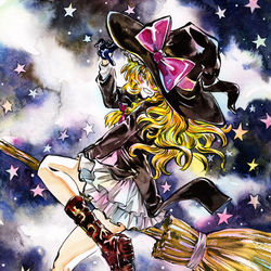 This is a pixiv picture whose title is 霧雨魔理沙.